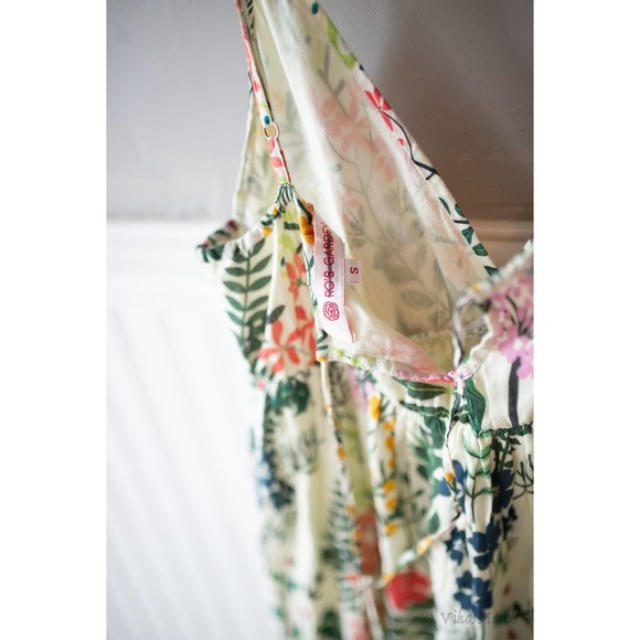 Anthropologie Ro’s Garden Margeaux FLeur Cotton Silk Dress Small - Picture 5 of 5